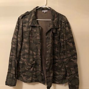 Just Fab Camo Button Jacket
